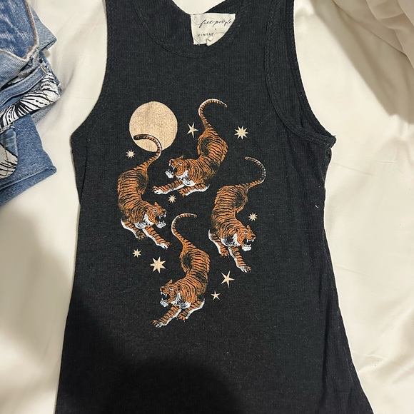 Free People X Vintage Souls Tiger Moon Tank - Picture 2 of 4